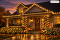 Porchside Holiday Light Installation
